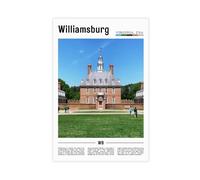 F I N U C B Williamsburg Virginia USA Canvas Prints - Historic Colonial Capital Wall Art, James River Plantation Landscapes Poster for Traditional Decorations 16x