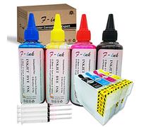 F-ink Ink Refill Kits Replacement for 603 or 603XL Ink Cartridges - 4PK Refillable Ink Cartridges and 4 Bottles Ink