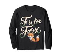 F is for Fox Elementary Kindergarten Reading Teacher ||- Long Sleeve T-Shirt