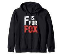 F Is For Fox Elementary Kindergarten Reading Teacher |- Zip Hoodie