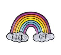 F**k Off Rainbow Gift Funny Pride LGBT Pin Badge Brooch