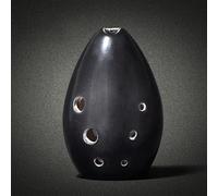 F Key Xun Ocarina Flute 8 Hol MusicaI Instrument Ancient Instrument for Beginner Gift Hand Polished Fired (Color : Black)