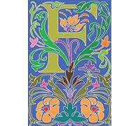 F: Letter F Initial Monogram Notebook - Pretty Monogrammed Blank Lined Note Book, Writing Pad, Journal or Diary with ... Kids, Girls & Women - 120 Pages - Size 6x9