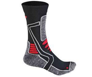 F-Lite Motorbike E100 Ladies Socks, black-grey-red, size 39 40 41 42 for Women