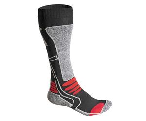 F-Lite Women's Motorcycling High Socks - Black/Red, Size 35-38 (3-5)