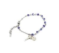 F.LLI BONELLA Bonella Brothers | 925 silver rosary bracelet with blue tanzanite beads | Made in Italy