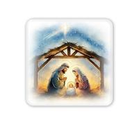 F.LLI BONELLA Wooden picture depicting the Holy Family in watercolour version and gift box - F.TO 10 x 10 cm