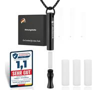 F.MERZCA® Premium Smoking Cessation Breath Chain 2.0 with More Resistance - 15 Free Filters for Real Resistance When Quitting Smoking - Finally Smokeless with Non-Smoking Tools (Black)