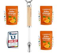 F.MERZCA® Smoking Cessation Chain 2.0 with Flavour - 9 Nicotine-Free Taste Filters Sweet Orange - Cigarette Replacement to Quit - Smokeless Aid & Anti Smoking Pipe - Finally Become Smokeless
