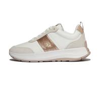 F-Mode Flow Sequin Suede/Leather Flatform Sneakers
