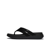 Fitflop Women's F-Mode GO Webbing Flatform Strappy FLIP-Flops, Black, 6 UK