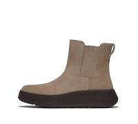 F-MODE SUEDE FLATFORM CHELSEA BOOTS