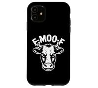 F MOO F Angry Cow Farm Humor Ranch Dairy Meme Case for iPhone 11