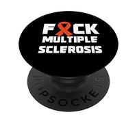 F Multiple Sclerosis Ribbon MS Warrior | PPMS MS Awareness PopSockets Swappable PopGrip