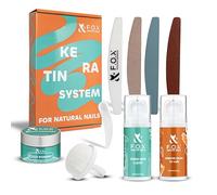 F.O.X Keratin Nail Care Kit - Professional Nail Strengthener & Shine System | Restores Natural Nail Smoothness & Gloss | Manicure Kit with Keratin Cream, Air Powder & Tools