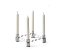F OG H OF SCANDINAVIA Celebrate Link 28521 Four Glass Candlestick Silver