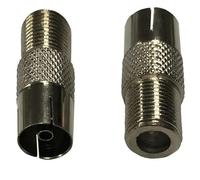 F PAL Female to Female Connector.Perfect for Audio and Video, its Silver Finish ensures Durability and efficient Transmission Without Interference.