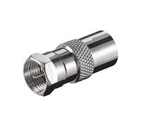F-plug from Koaxial-Kupplung, 9.5 mm stainless steel Silver 1 item