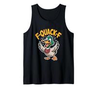 F Quack F Funny Mallard Duck Meme Sarcastic Humor Tank Top