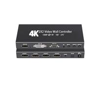 F.QYNing HDMl Video Wall Controller 2x2 4K,Video Wall Processor with 8 Splicing Modes(2x2, 1x1, 1x2, 1x3,1x4,4x1,3x1,2x1),90°/ 180°/270°Rotate,4 HDMI Output Full Screen1080P