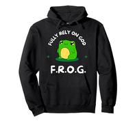 F.R.O.G. Fully Rely On God Religious Inspirational Pullover Hoodie