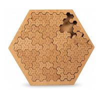 F-ractal Tray Puzzles Hard Difficult Wooden Jigsaw Puzzles for Adults - Impossible Reverse Challenging Puzzl e Design with Frame and Irregular Shape for Mind-Bending Play (A)