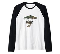 f-rico Camoflage Face KRLP Local Artist Los Angeles Raglan Baseball Tee