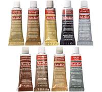 F|S FRAMER SUPPLY Amaco Rub 'N Buff Wax Metallic Finish, 9 Color Assortment (Gold Leaf, Antique Gold, Grecian Gold, Ebony, Silver Leaf, Spanish Copper, Autumn Gold, European Gold, Pewter)