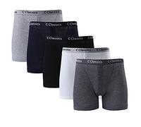 F & S LTD 6, 12 X Multipack Classic Sports Plain Assorted Colors Mens Boxer Shorts, Cotton Mens Boxers, Double Button Fly Men’s Underwear, UK Sizes Small to 5XL (12, Large 36''-38'' Waist)