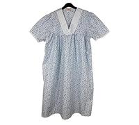 F & S LTD Ladies Women Printed Poly Cotton Short Sleeve Nightdress UK Size 10-32