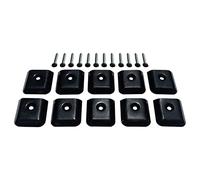 F.S.P RV Camper Trailer Aluminum Extrusion Black Flat End Cap for Vinyl Trim Molding 1" with Screws (Black)