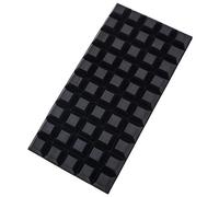 F Season Rubber Grip Square Furniture Pads, 50pcs Self Adhesive Anti Scratch Non Slip Self Stick On Chair Pads for Hardwood Floor Protection, Black