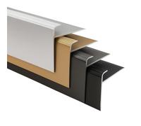 F Shape Aluminium Floor Profile Edging Strip | 53 mm Height with an Edging Recess of 7-8 mm | Flooring Profile Strip in 4 Colours and 3 Lenghts (Bronze (Dark), Length: 134 cm)