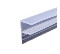 F Shape Bath Shower Screen Seal Strip Soft Rubber Shower Door Seal Strip 2 Metres Long Shower Seals Fits 6-10mm Glass for Curved and Vertical Screens