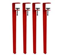F-Shape Table Clamp Legs,4X Adjustable Metal Table Legs,Iron Furniture Legs,for DIY Coffee Table Dining Desk Console No Drill Table Legs,Includes Protection Pad & Allen Key (71cm,Red)