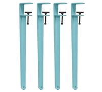 F-Shape Table Clamp Legs,4X Adjustable Metal Table Legs,Iron Furniture Legs,for DIY Coffee Table Dining Desk Console No Drill Table Legs,Includes Protection Pad & Allen Key (71cm,Blue)
