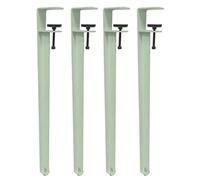 F-Shape Table Clamp Legs,4x Adjustable Metal Table Legs,Iron Furniture Legs,for DIY Coffee Table Dining Desk Console No Drill Table Legs,Includes Protection Pad & Allen Key (71cm,Green)