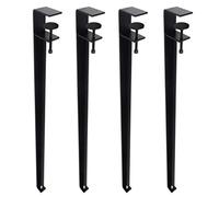 F-Shape Table Clamp Legs,4x Adjustable Metal Table Legs,Iron Furniture Legs,for DIY Coffee Table Dining Desk Console No Drill Table Legs,Includes Protection Pad & Allen Key (40cm,Black)