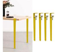 F-Shaped Clamp-on Table Legs, Adjustable with Protective Base, Easy Assembly, Scratch Resistant Floor Protectors for Coffee Tables and Bars