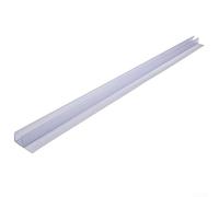 F shaped water retaining strip 2 pieces 0 5m each, flexible and strong PVC sealing strip for frameless sliding shower doors, prevents water leakage and air drafts efficiently (12mm)