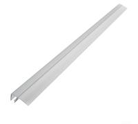 F shaped water retaining strip 2 pieces 0 5m each, flexible and strong PVC sealing strip for frameless sliding shower doors, prevents water leakage and air drafts efficiently (8mm)