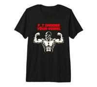 F T Choose Your Vowel Fitness Workout Gym Premium T-Shirt