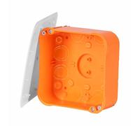 F-TRONIC Cavity Wall Junction Box with Lid, 104 x 104 mm - Crystal