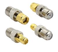 F TV To RP-SMA Male Plugs Female Jack Coaxial Adapter RPSMA Straight Connector(Type1,3PCS)