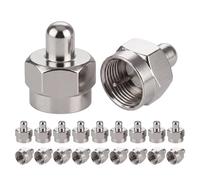 F-Type Coax Cap Cover 20 Pack, F-Type 75 Ohm Coaxial Cable Terminator，Compatible with Splitter, AMP, Coaxial Cable, TV Antenna, Wall Plates, Booster，Amplifier, Home Theater Wiring, Stop Signal Leakage