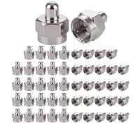 F-Type Coax Cap Cover 50 Pack, F-Type 75 Ohm Coaxial Cable Terminator，Compatible with Splitter, AMP, Coaxial Cable, TV Antenna, Wall Plates, Booster，Amplifier, Home Theater Wiring, Stop Signal Leakage