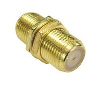 kenable F Type Connector Coupler Join Satellite Virgin Cables with Nut GOLD