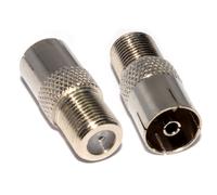 kenable F Type Connector Socket to RF Coax Aerial Female Adapter