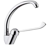F-Type Faucet Basin Mixer Chrome Plated Tap Extended Lever Disabled Mobility