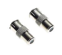 F Type Female Socket To Male Plug Adaptor - Connector Adapter For RG59 RG6 Coaxial Cables, Connector, Screw-On Installation - Pack Of 2